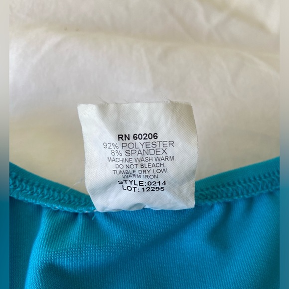 Teal blue Body Wrappers crop top medium - Picture 6 of 6